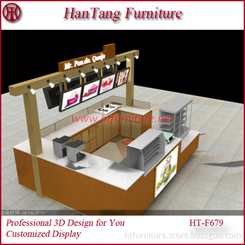 High quality fast food kiosk for sale with 3d max design
